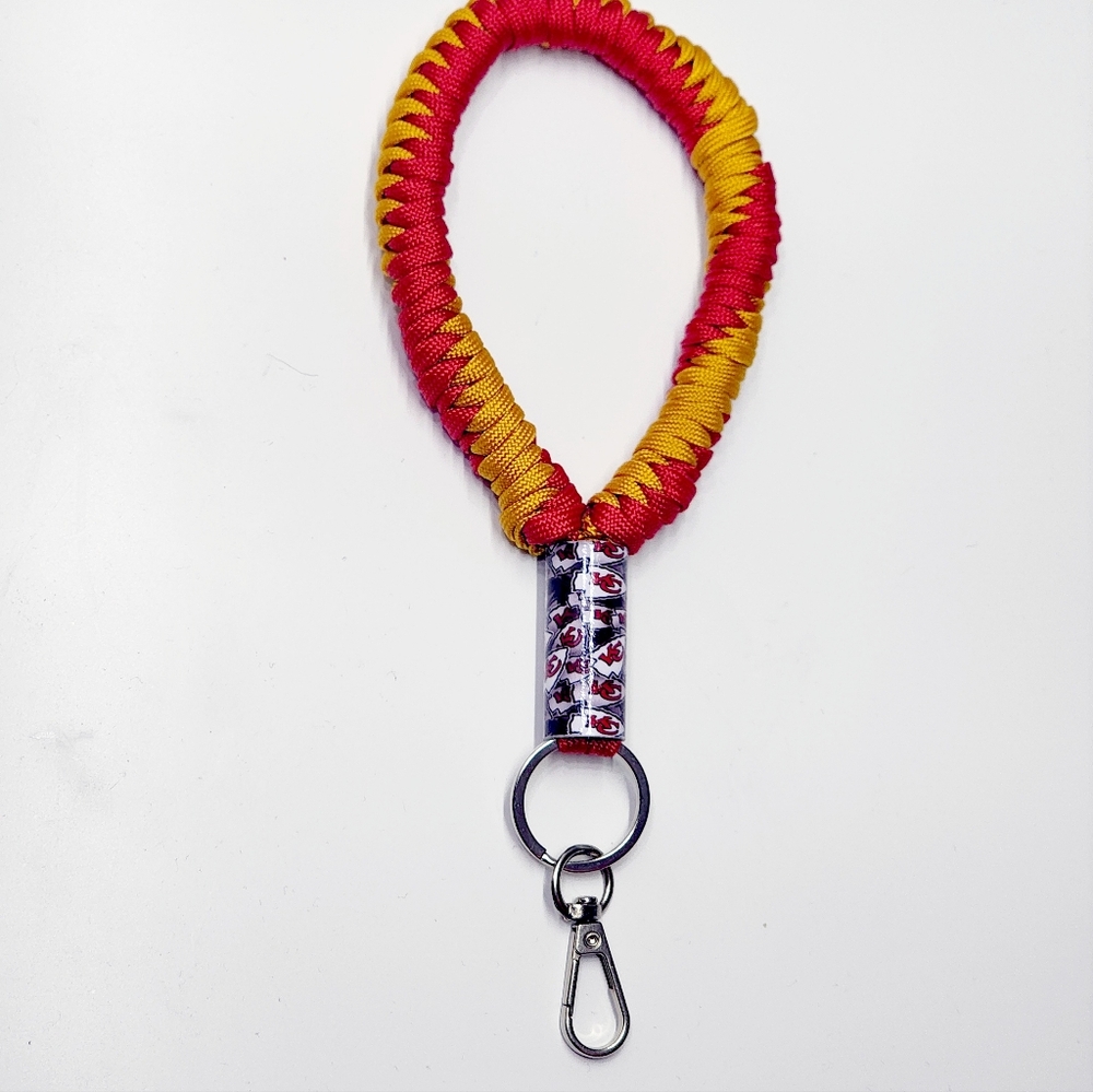 Kansas City Chiefs Wristlet Keychain Wrist Lanyard Fob Keychain Football NFL